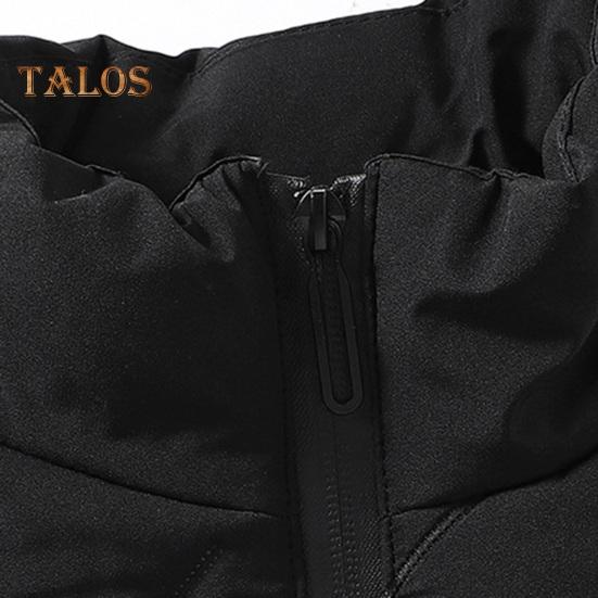 Мужской жилет, пальто с воротником-стойкой, без рукавов, застежка-молния, зимний жилет, верхняя одежда с карманами, однотонное утолщенное хлопковое пальто с подкладкой