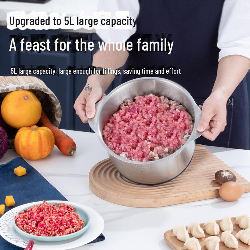 Автоматическая мясорубка из нержавеющей стали объемом 5 л и многофункциональный миксер для продуктов