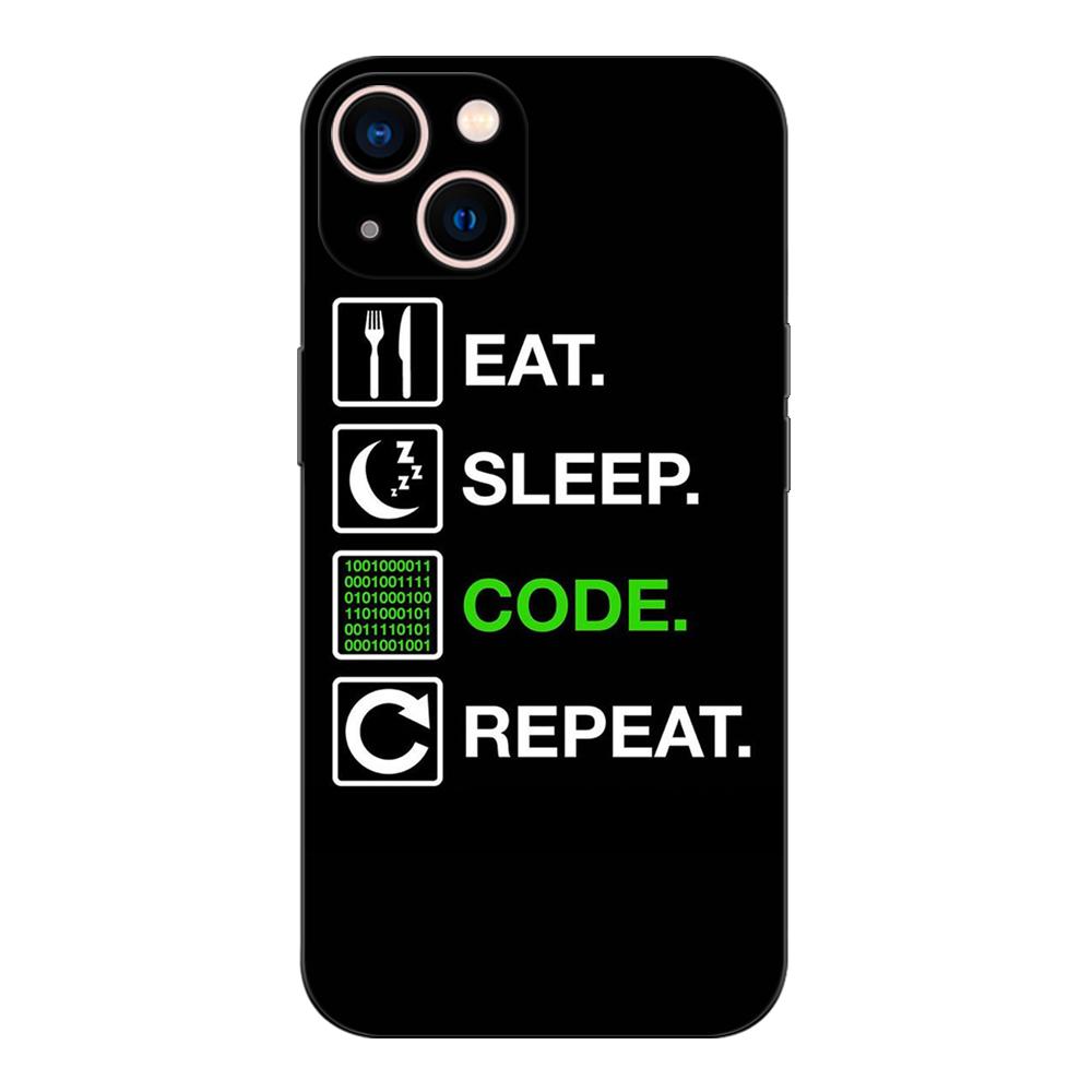 Черный чехол из ТПУ для Samsung galaxy S22 S20 S21 FE PLUS ultra+S10 E lite задняя крышка Кодирование Программирование Коды Код