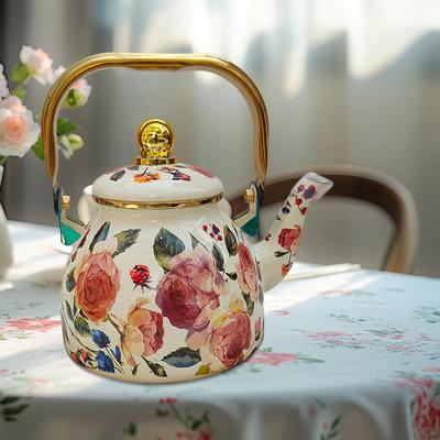 Эмалированный чайник 1,2 л, цветочный чайник, кувшин для сока и воды, кофе для ресторана