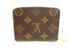 Оригинальный кошелек для монет LOUIS VUITTON Monogram из коричневой кожи #a932  Восстановленный