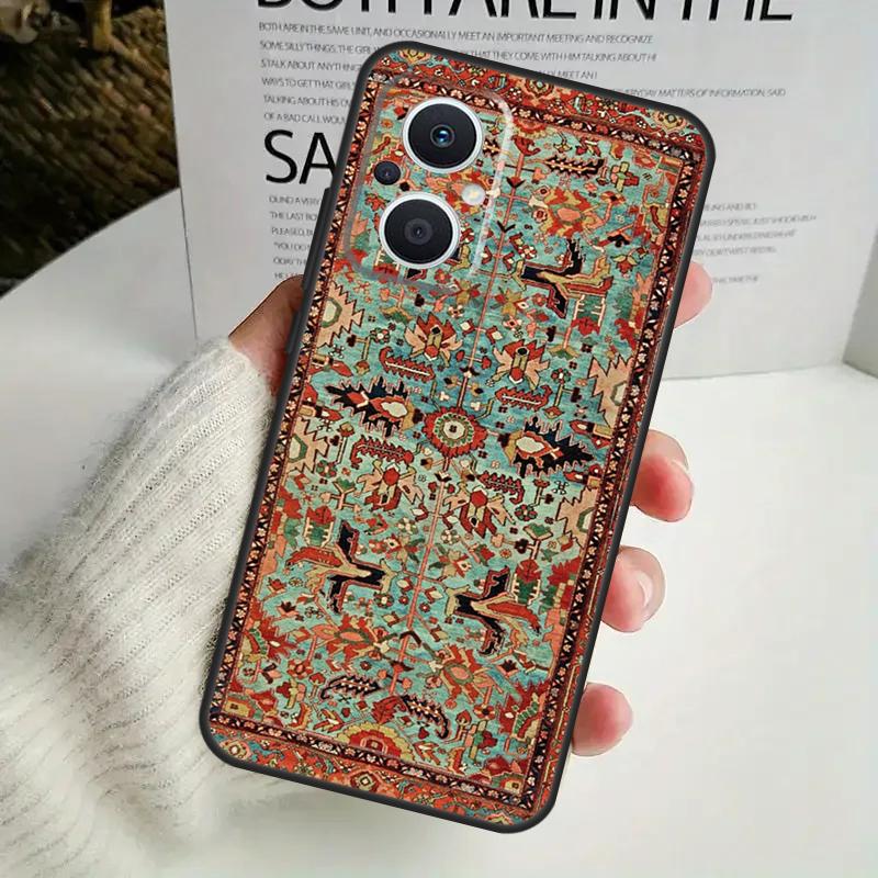 Persian Carpet Floral Pattern Case For OPPO Reno 8 7 6 5 4 Lite 8T 5Z 4Z 10 11F OPPO Find X5 X6 Pro X2 Neo X3 Lite Cover