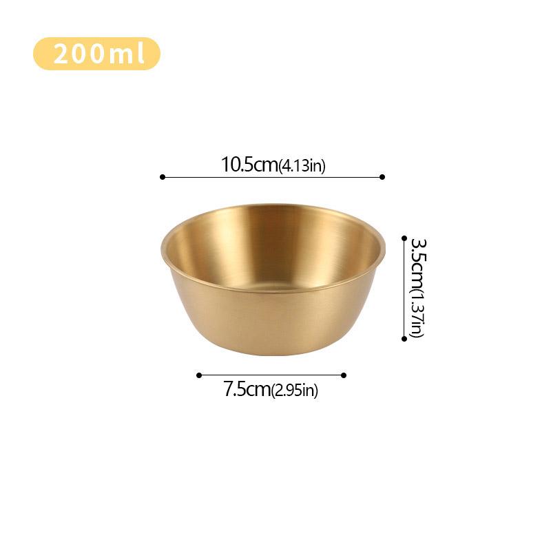 304 Нержавеющая сталь Бытовая корейская кухня Чаша с ручкой Рис Вино Чаши Соус Приправа Блюдо Сервировка Кухонная Посуда