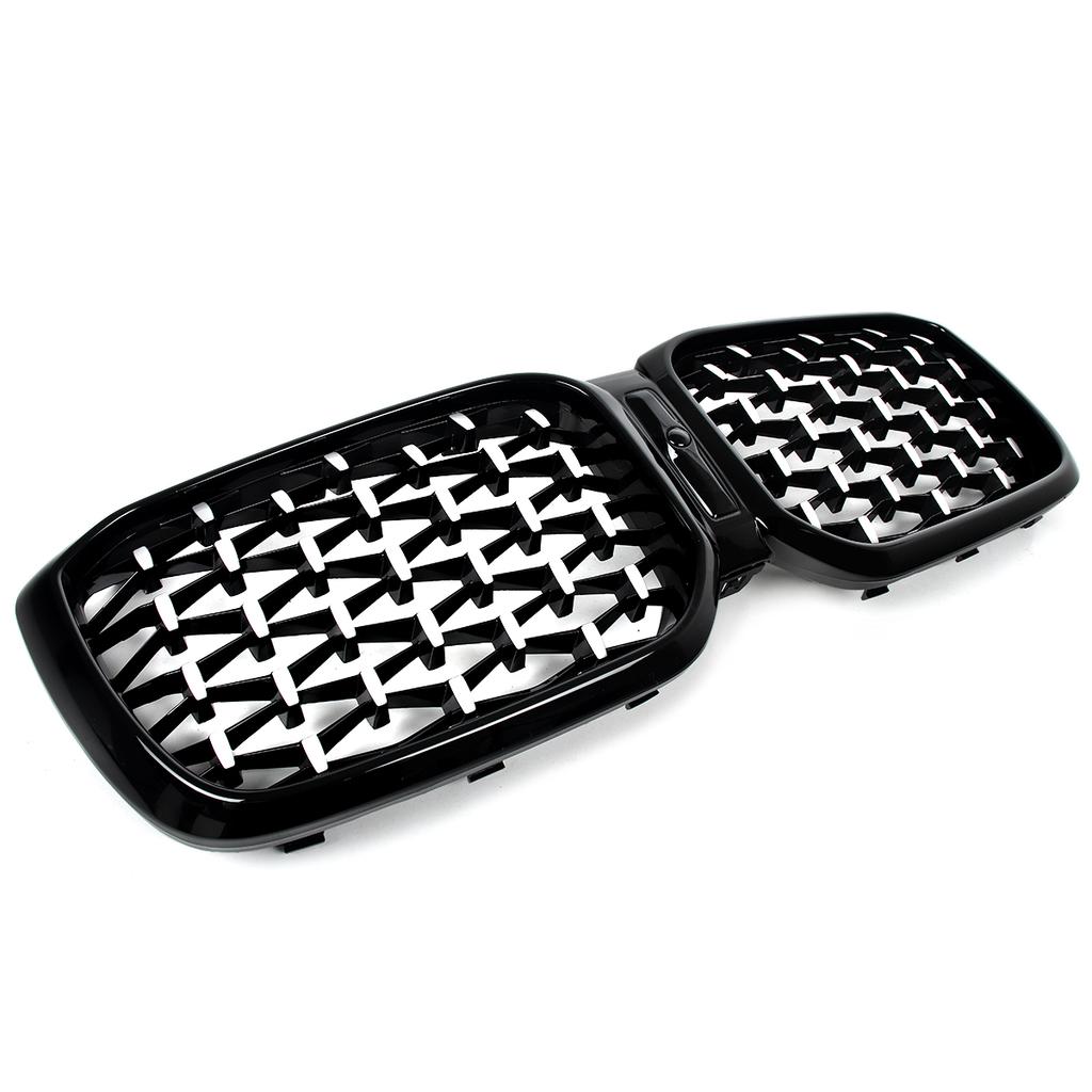 Diamond Look Front Bumper Kidney Grille for BMW X3 G01 X4 G02 2022 2023 2024 M40i sDrive20i M Sport Center Grilles Mesh