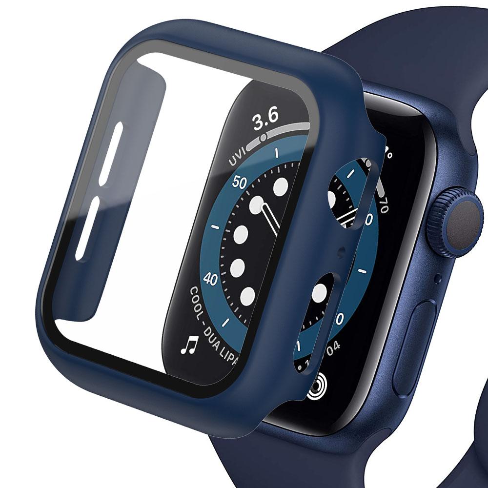 Стекло+Чехол Для Apple Watch корпус 45мм 41мм 44мм 40мм 42мм 38мм ремешок Аксессуар Защитное стекло iwatch серия 5 4 6 SE 3 7 8 9