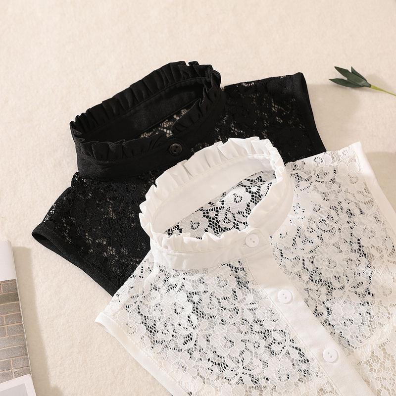 Lace Fake Collar Women'S Versatile Fake Collar Fungus Edge Fake Collar Spring And Autumn Base Sweater Decorative Collar White