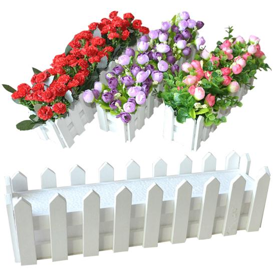 Wooden Flower Pot Fence Plant Basket Container Planter Home Garden Wedding Decor