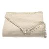 Покрывало с бахромой "Brehat" Хлопчатобумажная марля Toison d'or - Brehat Galet - 230 x 250 см