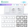 BSEED 1/2/3/4-клавишные умные Wi-Fi выключатели света/штор/диммеры, кнопочные, с USB-разъемами Type-C, DIY-компоненты, стеклянные рамки ЕС