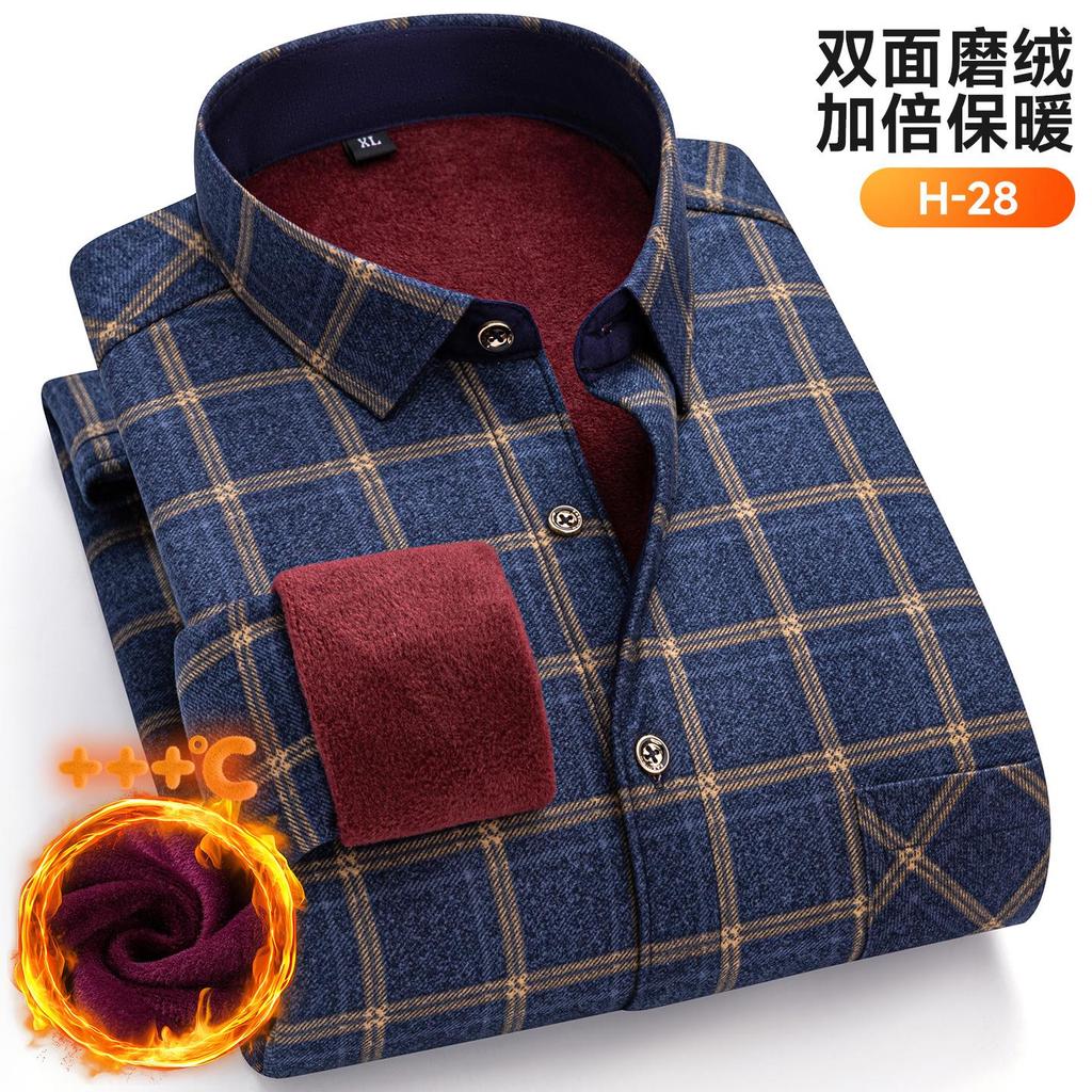 Новая мужская рубашка больших размеров 8XL 7XL 6XL, осенне-зимняя, флисовая, утолщенная, теплая, с длинным рукавом, в клетку, деловая, повседневная, приталенная, мужская одежда