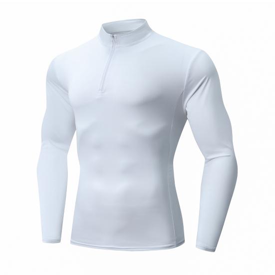 Yousheng Мужской свитшот на молнии до четверти, воротник-стойка, приталенный пуловер, длинный рукав, спортивный топ для мышц, тренировочный свитшот для бега, спортзала, улицы