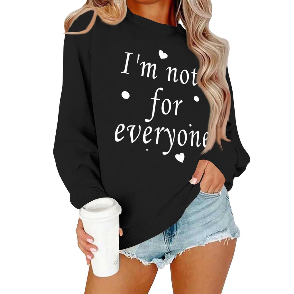 Женская повседневная модная блузка с длинным рукавом и круглым вырезом с принтом и пуловером