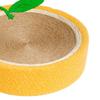 Cat Scratch Bowl Orange Round Sisal Hemp Durable Antiwear Space Saving Cat Scratcher Bed for Family