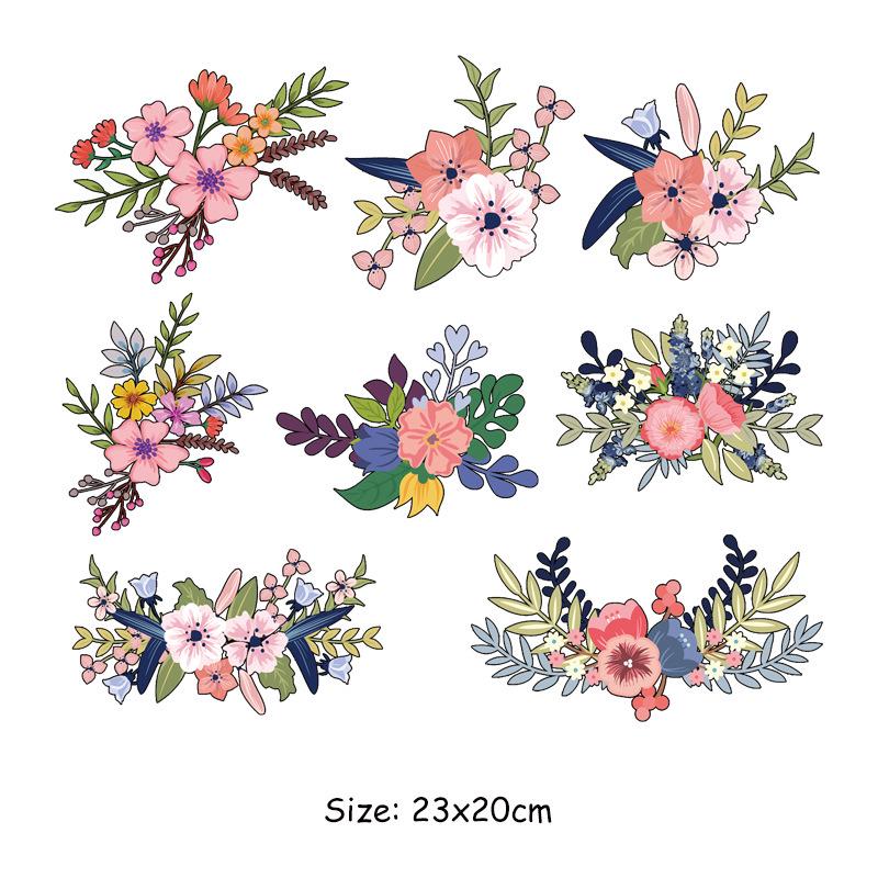 Новая полностраничная термонаклейка с изображением цветов и бабочек