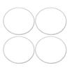 4PCS 16 Inch Wheel Rim Protector Anti Scratch Self Adhesive Aluminum Alloy Metal Wheel Edges Trim Protector Ring Silver