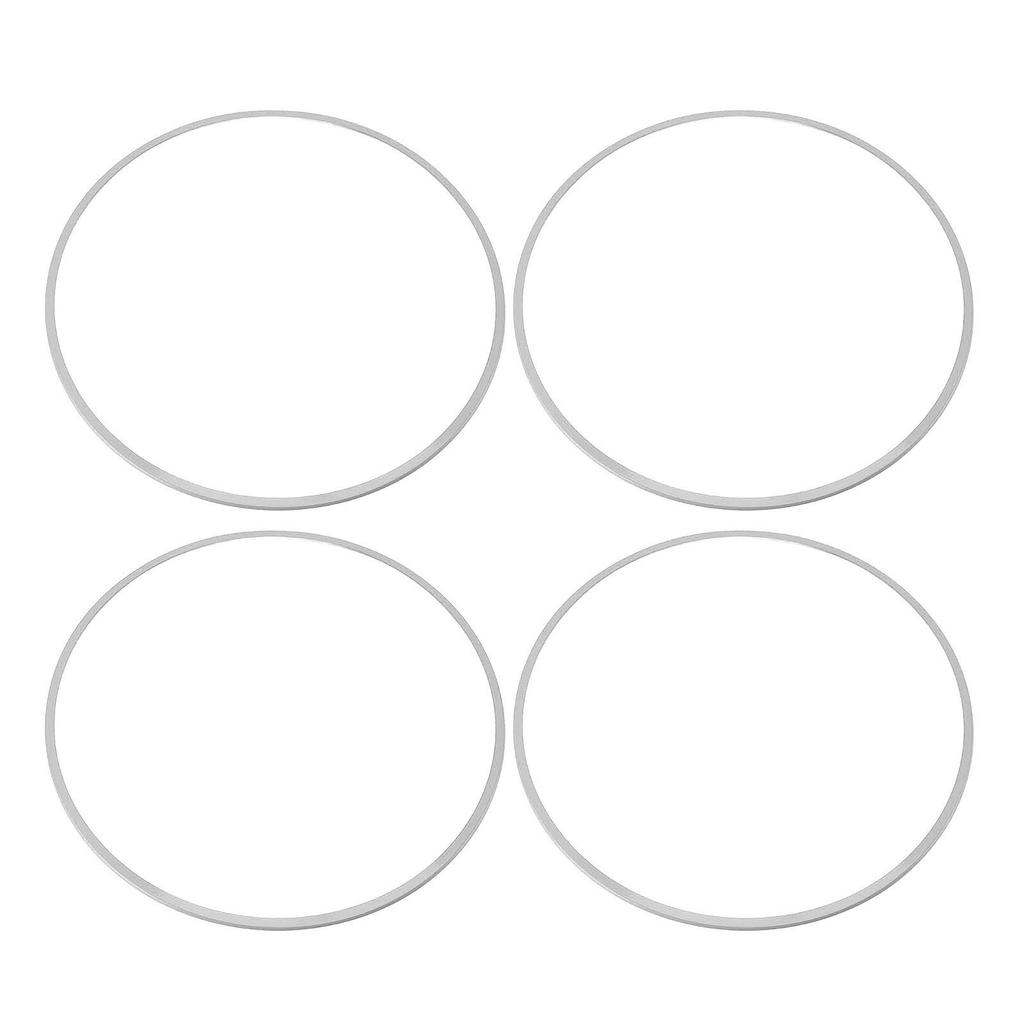 4PCS 16 Inch Wheel Rim Protector Anti Scratch Self Adhesive Aluminum Alloy Metal Wheel Edges Trim Protector Ring Silver