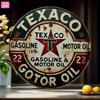 Винтажная металлическая жестяная вывеска Texaco Motor Oil 8x12 дюймов Ретро настенное искусство для гаража бара кухни Декор