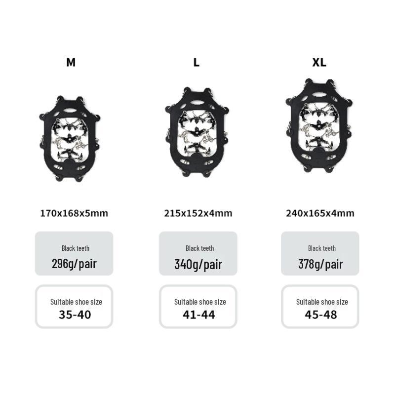 Походные кошки для снежных гор: Нержавеющая сталь, нескользящая, износостойкая, варианты с 8/12/18/19 зубьями