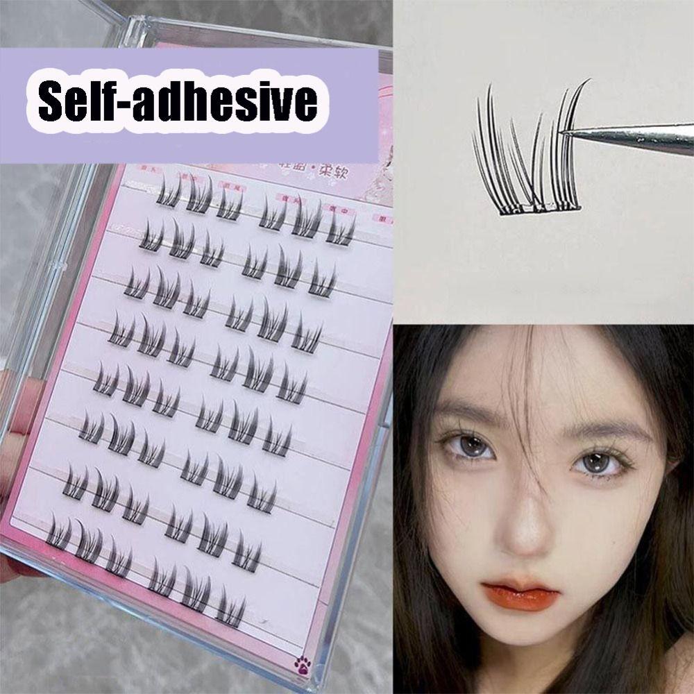 Нажмите на сегментированные ресницы натуральные длинные индивидуальные ресницы наращивание ресниц своими руками