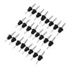 24pcs Stainless Steel Bottle Pourers with Black Plastic Cover Conical Design Rust Protection Liquor Pour Spout for Bar Tools