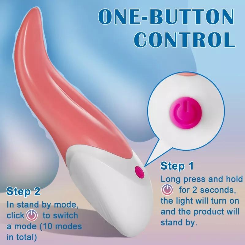 Tongue Licking Nipple Clitoris Anal Vagina Vibrator Stimulator Vibration for Female Couples Sexy Adult Female Vibrator Adult Toy