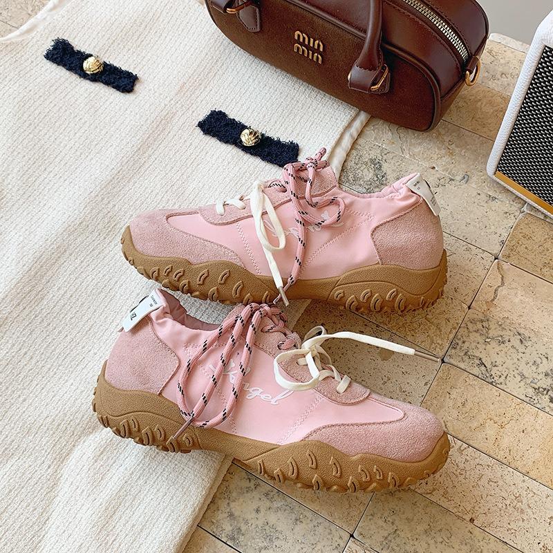 Балетный стиль мандариновая утка шнуровка женские новые ретро универсальные платформа досуг спорт