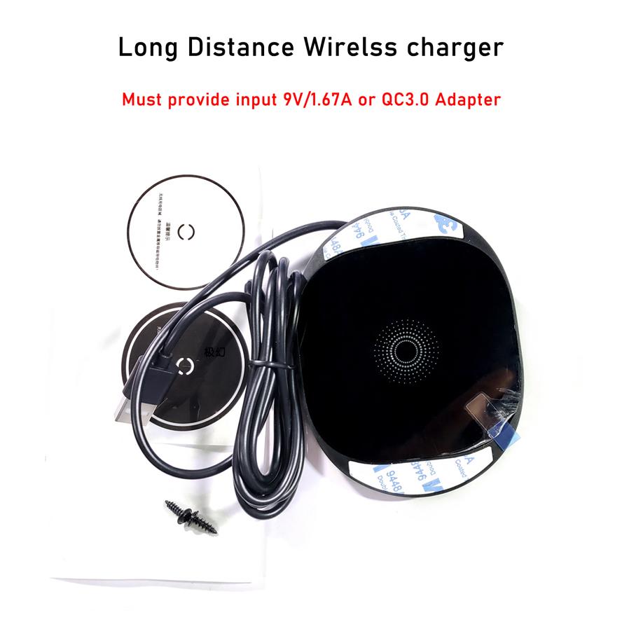 20 мм беспроводное зарядное устройство с большим расстоянием невидимый мраморный настольный мебельный стол скрытая адсорбция для iPhone XR 11Pro Samsung S10 9