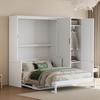 Кровать-шкаф Murphy Bed, размер Queen Size, настенная кровать со встроенным шкафом для хранения и гидравлической подъемной системой, деревянная скрывающаяся платформа для кровати