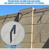Adjustable Outdoor Light String Hooks for 3.2 - 6 inch Concrete Cinder Block Wall and Fences, 5 Pcs Metal No Drill String Light Hangers, Outside