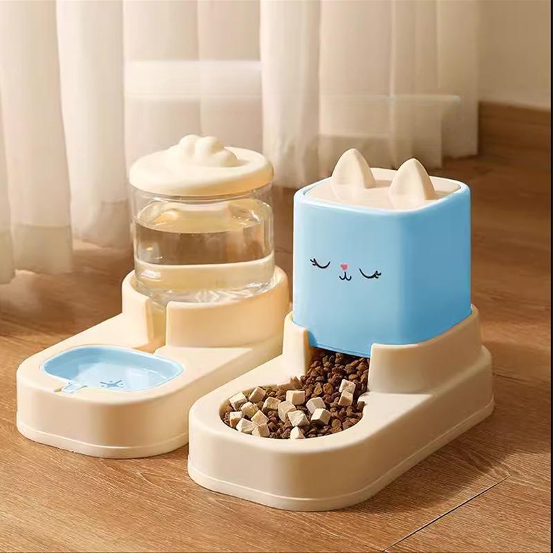 Автоматическая кормушка для кошек, миска для воды для кошек и собак, диспенсер для воды для питомцев два в одном, товары для питомцев, поилки