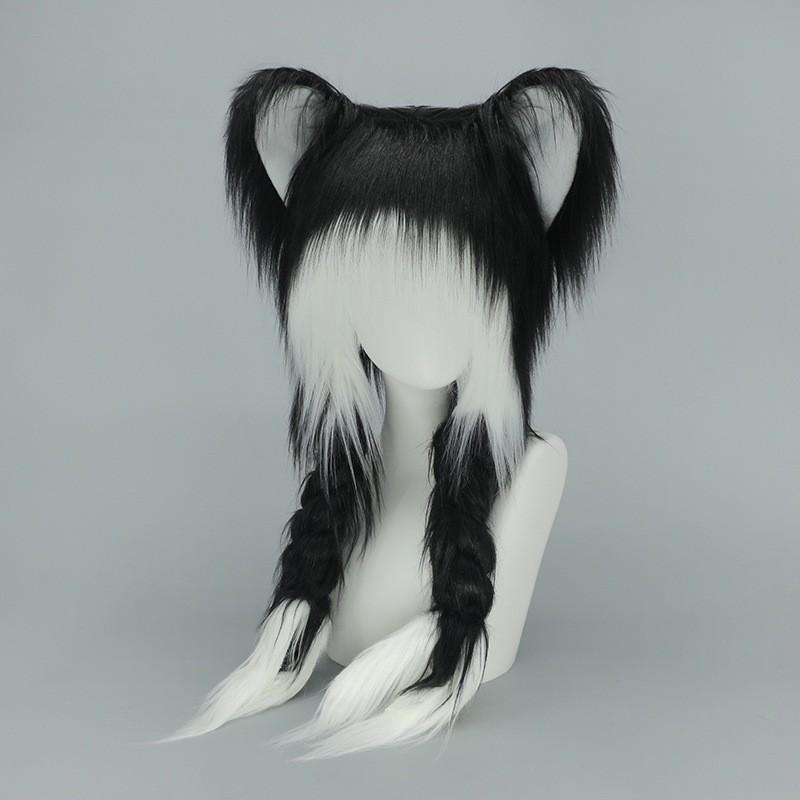 Plush Cat Ear Beanie Hat Women Y2K Kawaii Winter Warm Fuzzy