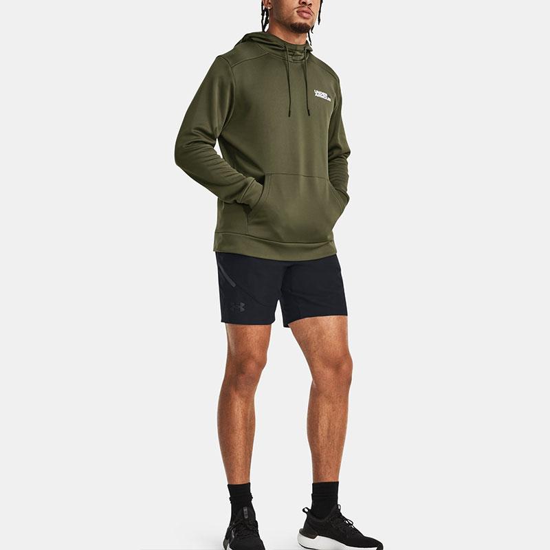 Under Armour Fleece Graphic Print Hoodie Men Tops Green 1379745-390