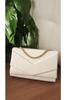 Women's Stylish and Useful Evening Dress Bag Women's Cream Envelope Model Luxury Chain Shoulder Bag