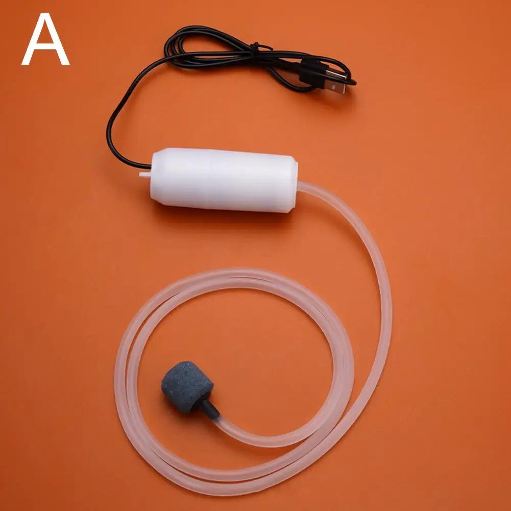 Аквариумный кислородный воздушный насос для рыб Usb бесшумный воздушный компрессор оксигенатор мини-аквариум портативный аэратор маленькие аксессуары W1u2