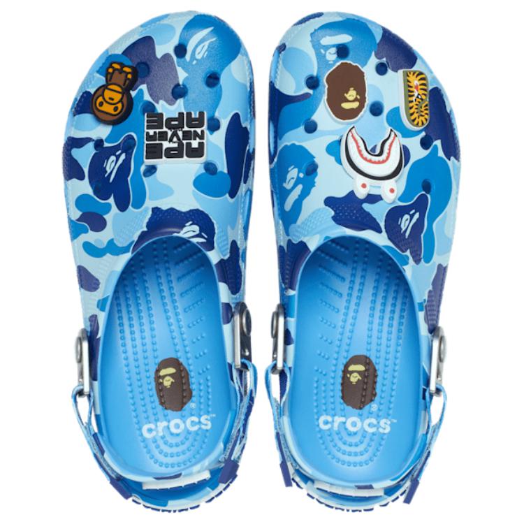 BAPE x Crocs Classic Clog ABC Camo - Синие Унисекс Кроссовки 209627-4TB