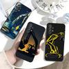 Чехол для телефона-экскаватора для Samsung S25, S24, S21, S22, S23, S30, Ultra, S20, Plus, Fe, Lite, Note, 10 Черный Мягкий
