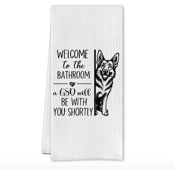 Funny Australian Shepherd Bathroom Hand Towels, Aussie Dog Gifts for Women, Australian Shepherd Gifts, Dog Mom Lovers Gift Decorative Hand Towel for