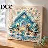 Handmade Christmas Gift for Kids DIY Faux Pearl Painting Art Kit, Cute 3D Beads Holiday Wall Decor Living Room Craft Adults Beginner, Gem Kit
