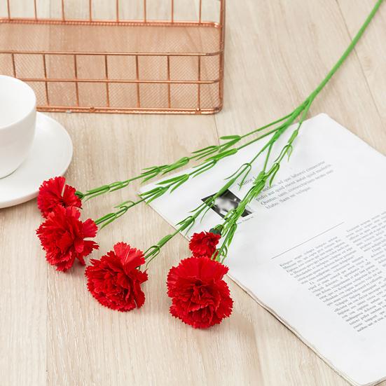 1 ветка, имитация цветка, реалистичная, легкая в уходе, гибкая, модная цветочная композиция, искусственная ветка цветка гвоздики на День матери