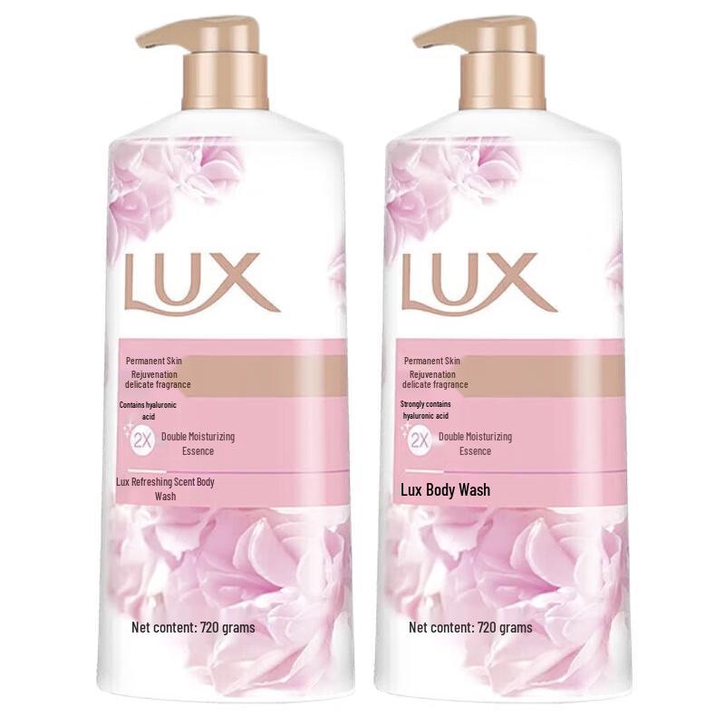 LUX Delicate Fragrance Body Wash for Lasting Tender Skin, 2 x 720g
