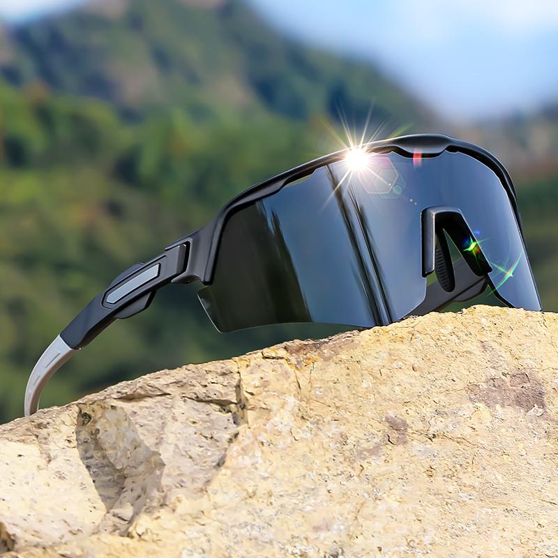 Фотохромные очки с изменяющимся цветом для мужчин и женщин - Большие поликарбонатные линзы, Композитная оправа, Защита UV400
