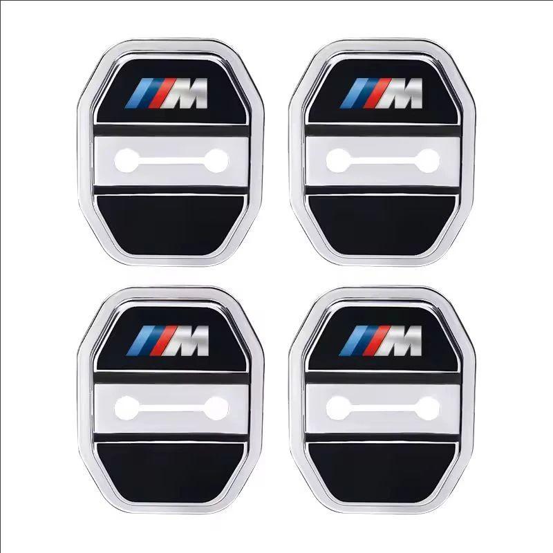 CTCE1 4Pcs Silicone Car Door Lock Buckle Protector Cover Interior Accessories Motorcycle Decal For BMW G80 G06 G07 G42 G14 G15 E46
