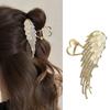 Элегантная заколка-краб для волос с дизайном крыла из стразов для женщин и девочек, модный аксессуар для укладки волос для повседневной носки