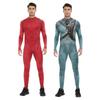 Adult Men Water Elf Monster Movie Role Playing Jumpsuit Onesie Halloween Digital Print Leggings Suit Tights for Party Costume