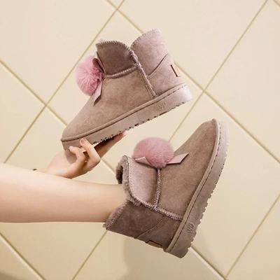 Модная обувь для женщин Kawaii Elegant на низком каблуке, черная платформа, симпатичные толстые розовые ботинки с круглым носком, женские зимние ботинки для работы 39