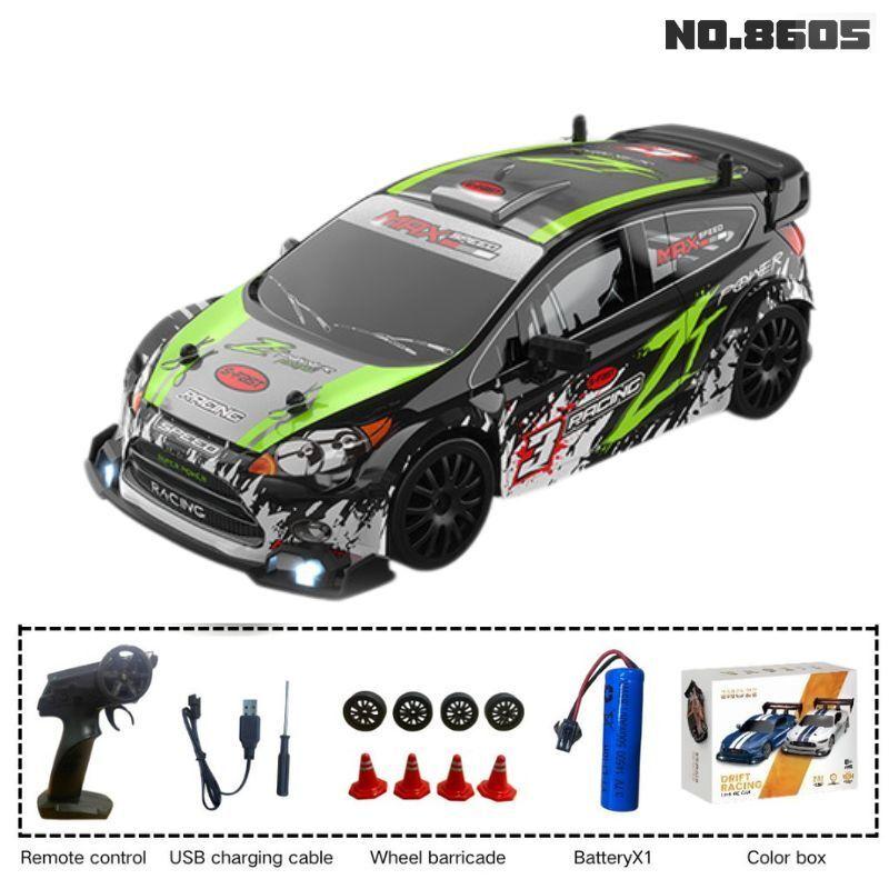 1:24 RC drift vehicle, Mustang 4WD cars, racing car with remote control, gift, competition racing car, children's toy