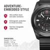 Часы VICTORINOX JOURNEY 1884 241982 Корпус из нержавеющей стали с черным PVD-покрытием, черный циферблат, черный каучуковый ремешок, кварцевые, водонепроницаемые, аналоговые, бизнес-модель [Victorinox] мужские