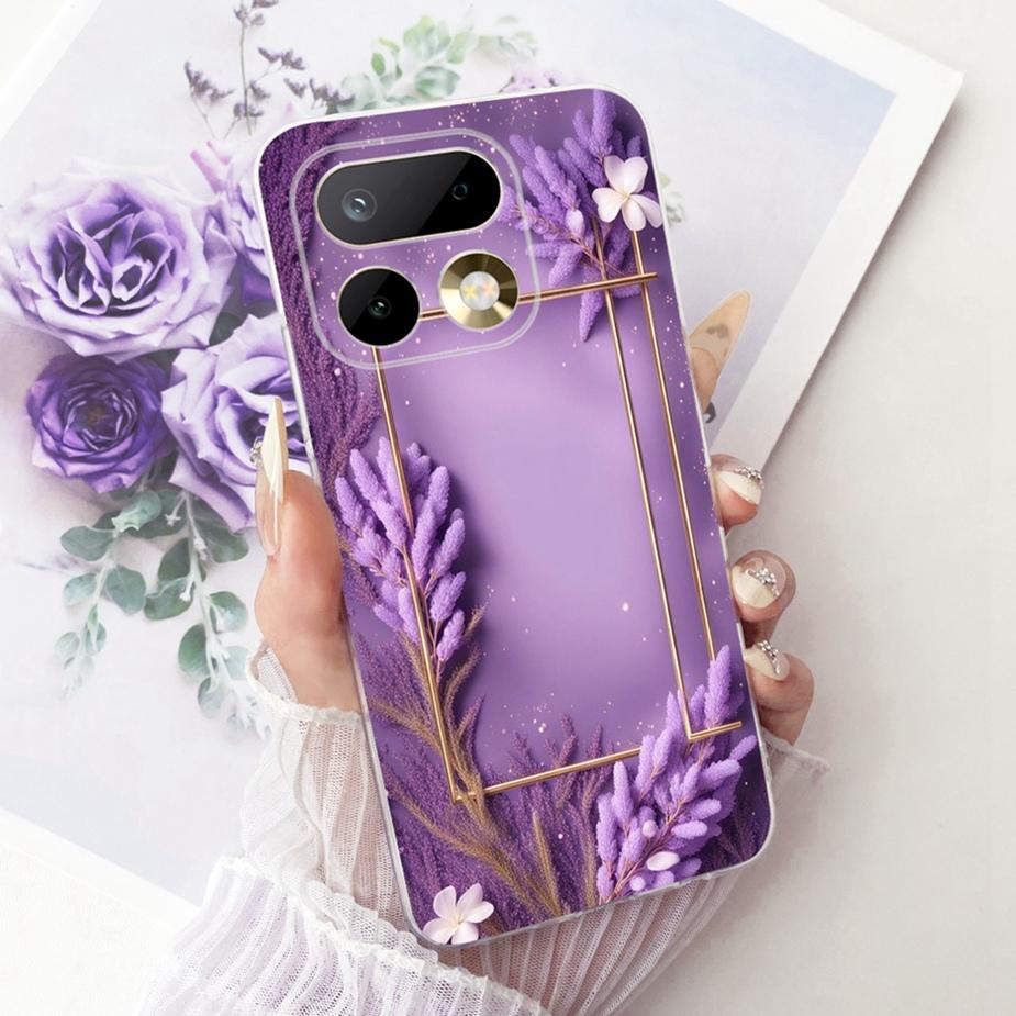Чехол для Realme 16 Pro 5G RMX5121 Роскошный чехол с рисунком цветов Мягкий тонкий чехол для телефона Для Realme 16 Pro Plus Realme16 Pro+ 5G Сумки
