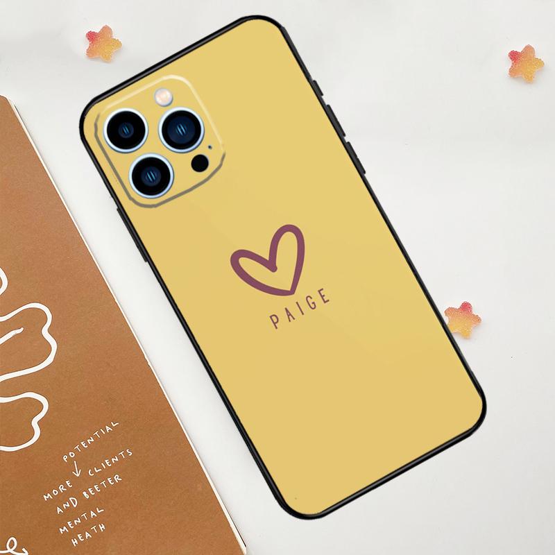 Personalized Name Pastel Custom Case For iPhone 15 16 14 13 12 11 Pro Max Plus X XR XS Max 12 13 Mini Soft Bumper Cover