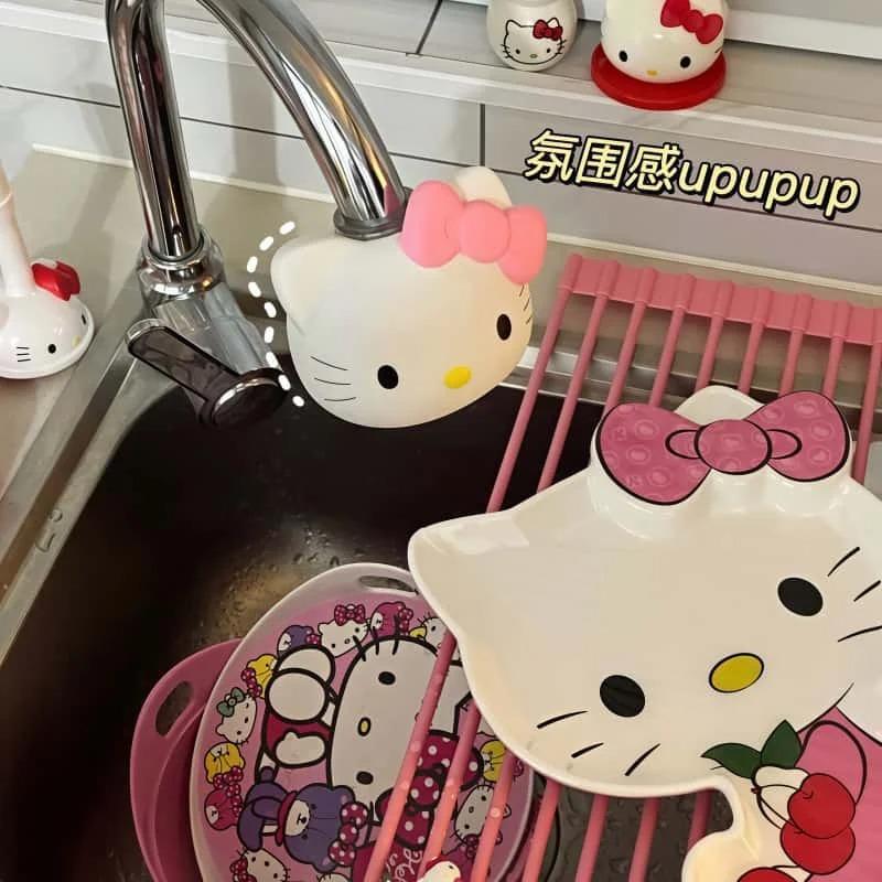 Hello kitty удлинитель для крана мультяшный креативный милый кухонный ванная комната ванная комната и туалет брызгозащитный соединитель душевая водоочиститель